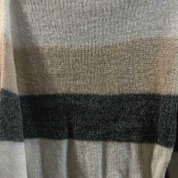 Striped Knit Sweater - Cream, Gray, Tan - Picture 2 of 4